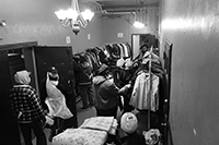 Soup Kitchen : St Luke's Lutheran Church : Hell's Kitchen : Food queues : Food lines : Hell's Kitchen : Streetlife, New York, Photo by Richard Moore